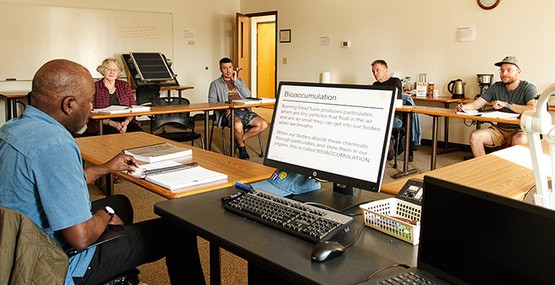 Dr. Aloja Airewele teaching an in-class exercise