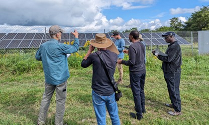 Touring a solar panel array